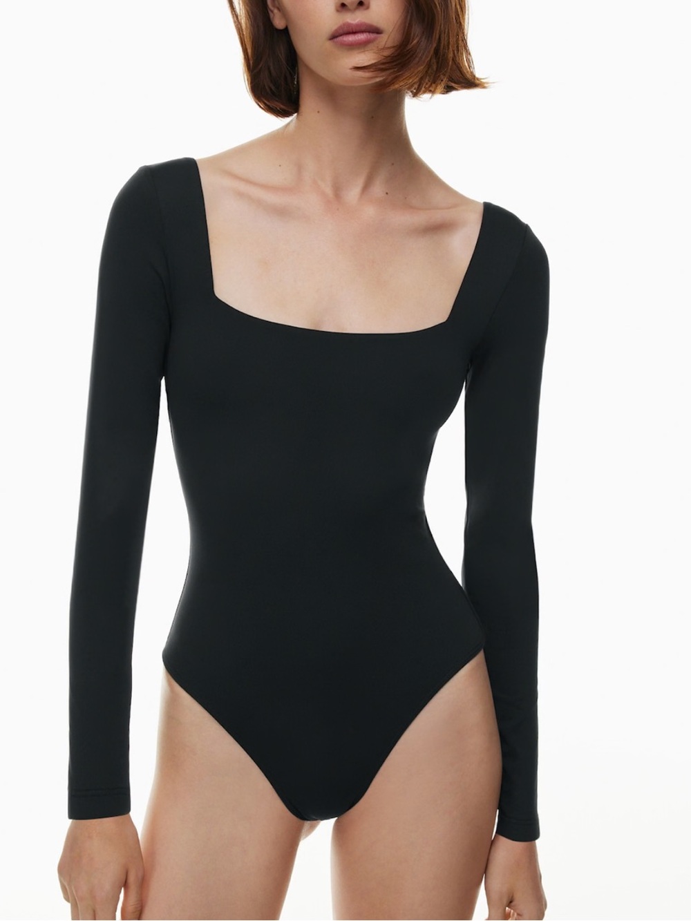 Aritzia / Babaton Contour Squareneck Longsleeve Bodysuit in Black